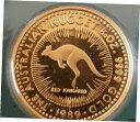 【極美品/品質保証書付】 アンティークコイン コイン 金貨 銀貨 送料無料 1989, Australian Gold 5 Proof Coin: Red Kangaroo 1/20th.