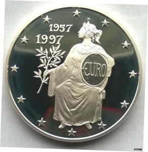 Andorra 1997 ローマ条約 10 ダイナーシルバーコイン プルーフAndorra 1997 Treaty of Rome 10 Diner Silver Coin Proof