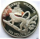 Bhutan 1992 Monkey 300 Ngultrums シルバーコイン プルーフBhutan 1992 Monkey 300 Ngultrums Si...