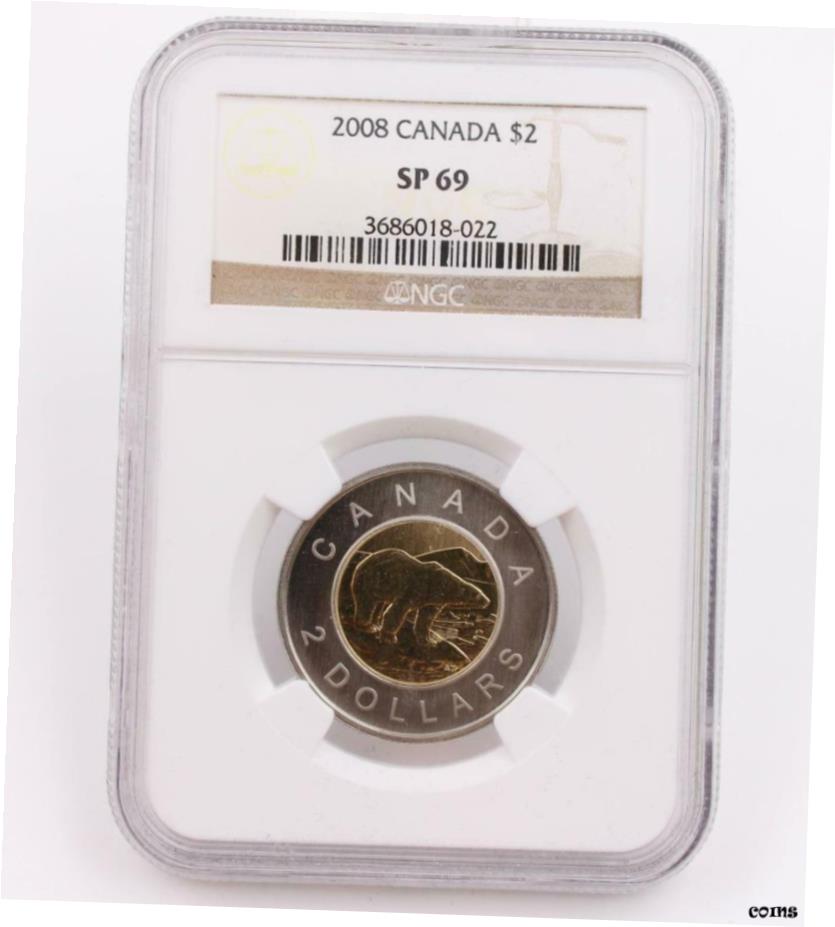 ڶ/ʼݾڽա ƥ    [̵] 2008 Canada $2 NGC Graded SP69 Polar Bear Toonie