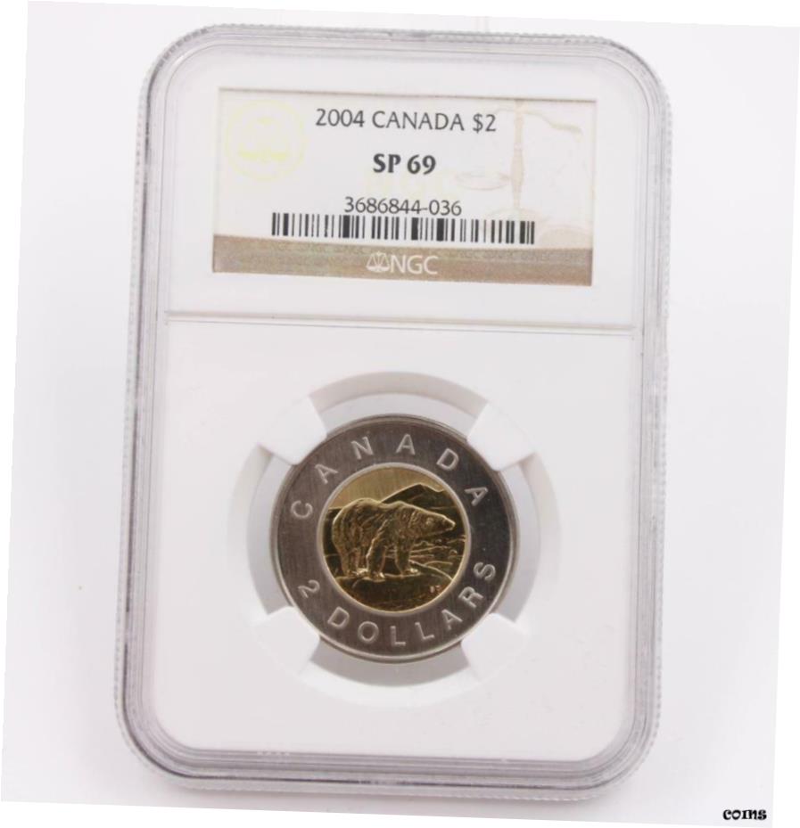 ڶ/ʼݾڽա ƥ    [̵] 2004 Canada NGC Graded SP69 Polar Bear Toonie $2