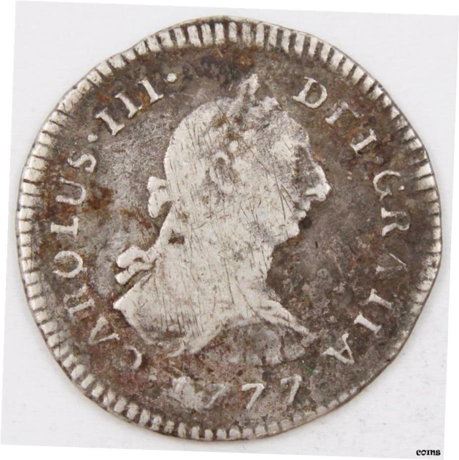 yɔi/iۏ؏tz AeB[NRC RC   [] 1777 Peru 1 Real silver coin Lima MJ KM#75 circulated