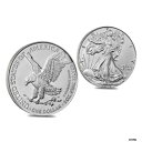 2021 1オンス アメリカン シルバー イーグル ( タイプ 2 ) ミント状態 2 個セット2021 1oz American Silver Eagle (Type 2) Mint Condition Set of 2(3)