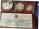 1968 ALBANIA Proof 3 Silver Coin Set in Original Wallet with COA1968 ALBANIA Pro...