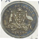 オーストラリア 1917 ジョージブス V シリング カンガルー動物 オーストリッチ オーストリラコート オブ アールAustralia 1917 George...