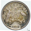 オーストラリア 1928 ジョージ対V 6 ペンスカンガルー動物オーストリッチ オーストリラコート オブ アームAustralia 1928 George V ...