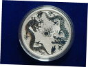 中古 2019 $1 オーストラリアン ダブルドラゴン BU シルバー 1oz コインカプセル財布 ロールタイプUsed 2019 $1 Australian ...