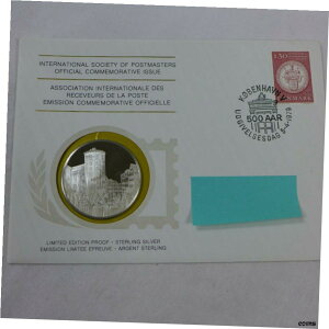 フランクリンミント スターリングシルバーメダル 1979 FDC 初日カバー コペンハーゲン大学Franklin Mint Sterling Silver Medal 1979 FDC First Day Cover U of Copenhagen