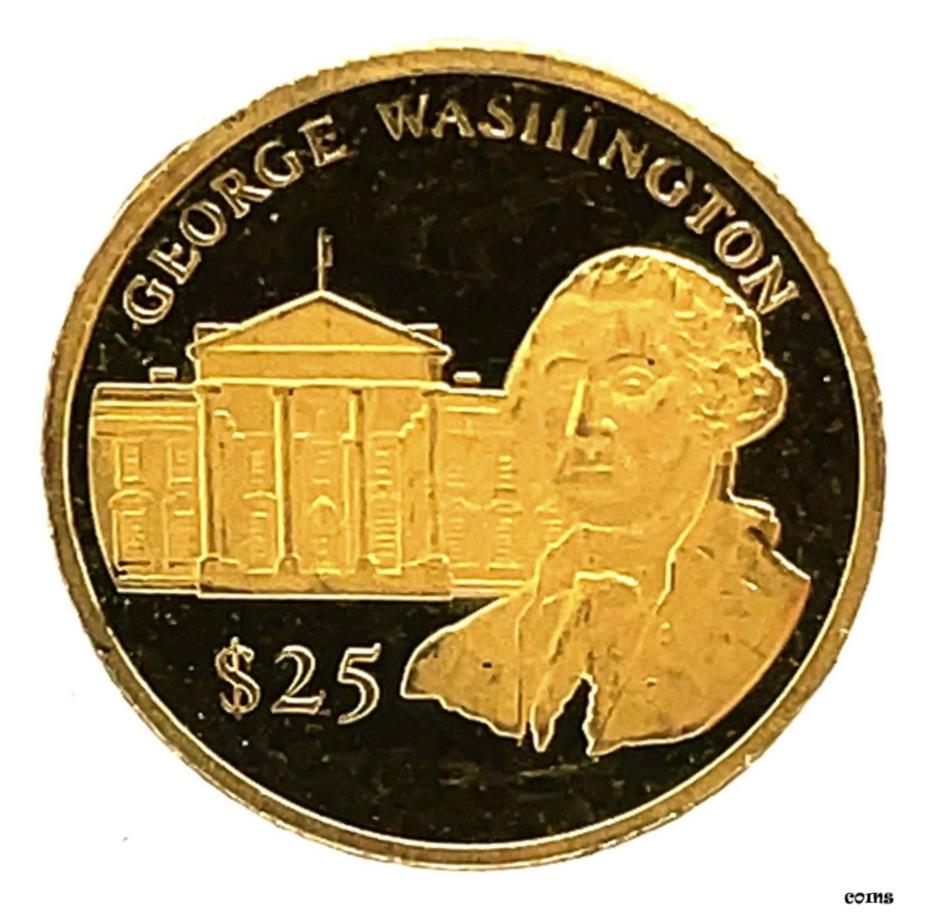  アンティークコイン コイン 金貨 銀貨  2000 George Washington .999 ファインゴールド リベリア $25 コイン 0.73 Gr. ゴールド- show original title