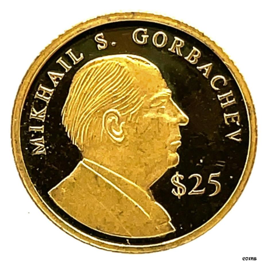  アンティークコイン コイン 金貨 銀貨  2000 Mikhail Gorbachev .999 ファインゴールド リベリア $25 コイン 0.73 Gr. ゴールド- show original title