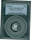 2003年-W $10 プラチナ イーグル ステュー リバティ 1/10 オンス PCGS PF70 プルーフ PR702003-W $10 Platinum ...