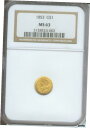 1853年 $1 ゴールド ドル タイプ 1 G$ 1 NGC MS63 MS-63!!!1853 $1 Gold Dollar Type 1 G$ 1 NGC MS63 MS-63!!!(3)