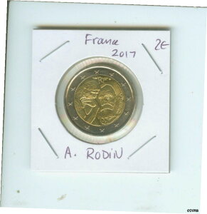 2017 年フランス 2 ユーロ記念硬貨 2 枚オーギュストロダン 1917-2017 美しいデザイン !2017 France 2 Euro Commemorative Coins August Rodin 1917-2017 Beautiful Design!