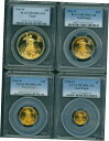 1996-W ( 1996 ) 4 コインゴールドイーグルセット $50 $25 $10 $5 PCGS PR70 プルーフ PF70 PR-701996-W ...