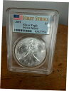 2001年 ファーストケイ!混乱して申し訳ありません。アメリカン シルバー イーグル PCGS MS692001 FIRST K! Sorry for the ...