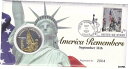 【極美品/品質保証書付】 アンティークコイン コイン 金貨 銀貨 送料無料 2002 America Remembers September 11 シルバー 1オンス プルーフ ラウンド 金メッキ ゴールド- show original title