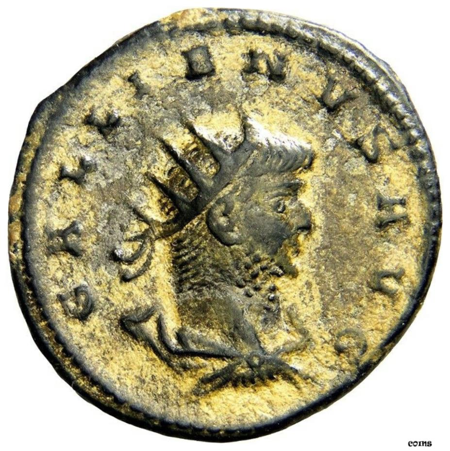  アンティークコイン コイン 金貨 銀貨  EF古代ローマコイン Gallienus, 253-268. Antoninianus Aequitas Goddess of Trade- show original title