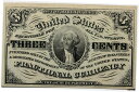 3セント 第3号 米国分数通貨紙幣 軽い背景 FR-1226 CH UNC3 Cents No. 3 US Fractional Currency Banknote Light Background FR-1226 CH UNC