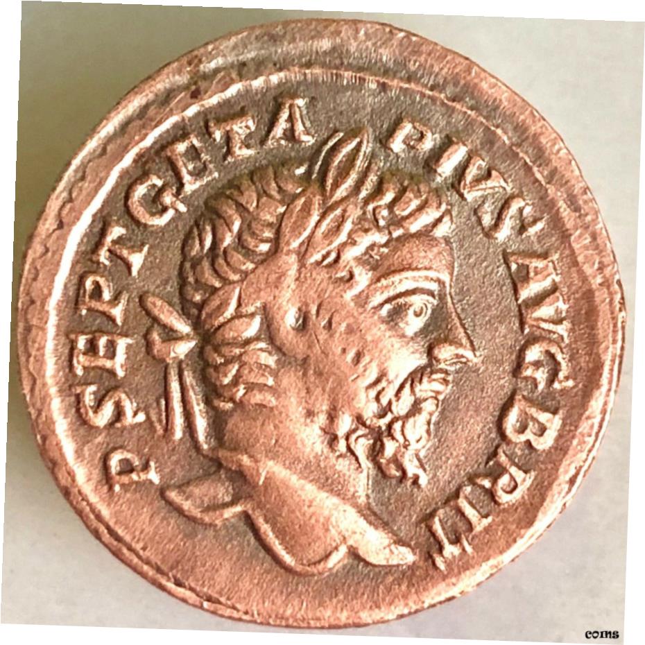 レア ローマ コイン セプティマス GETA アウグステ 198-212AD ルシウス ピウス ローマ AE デナリウス EFRare Roman Coin Septimus GETA Auguste 198-212AD Lucius Pius Roman AE Denarius EF