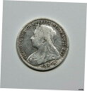 シルバー 3ペンス 1899 ビクトリア女王 イギリス 3p グレートブリテン コイン オーク リース トレペンスSilver 3pence 1899 Queen Victoria UK 3p Great Britain Coin Oak Leith Trepence(3)
