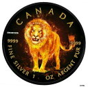2018 1オンス シルバー バーニング ワイルドライフ ライオン ルテニウム コイン 24K ゴールド2018 1oz Silver Burning Wildlife Lion Ruthenium Coin 24K Gold