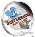 【極美品/品質保証書付】 アンティークコイン コイン 金貨 銀貨 送料無料 ITCHY And SCRATCHY Simpsons 1オンス シルバー コイン 1 Tuvalu 2021- show original title