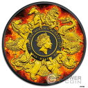 QUEEN BEASTS COMPLETER バーニング 2オンス シルバー コイン 5 ポンド 英国 2021QUEEN BEASTS COMPLETER Burning 2oz Silver Coin 5 Pounds UK 2021