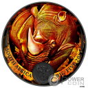 バーニング ライノ ルテニウム ビッグ ファイブ 1オンス シルバー コイン 5 ランド 南アフリカ 2020Burning Rhino Ruthenium Big Five 1oz Silver Coin 5 Rand South Africa 2020