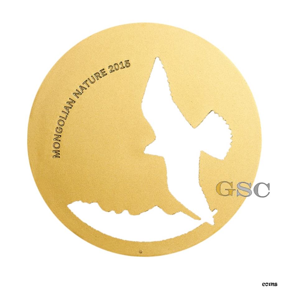  アンティークコイン コイン 金貨 銀貨  Mongolia 2015 500 Togrog Falco cherrug Mongolian Nature series silver coin