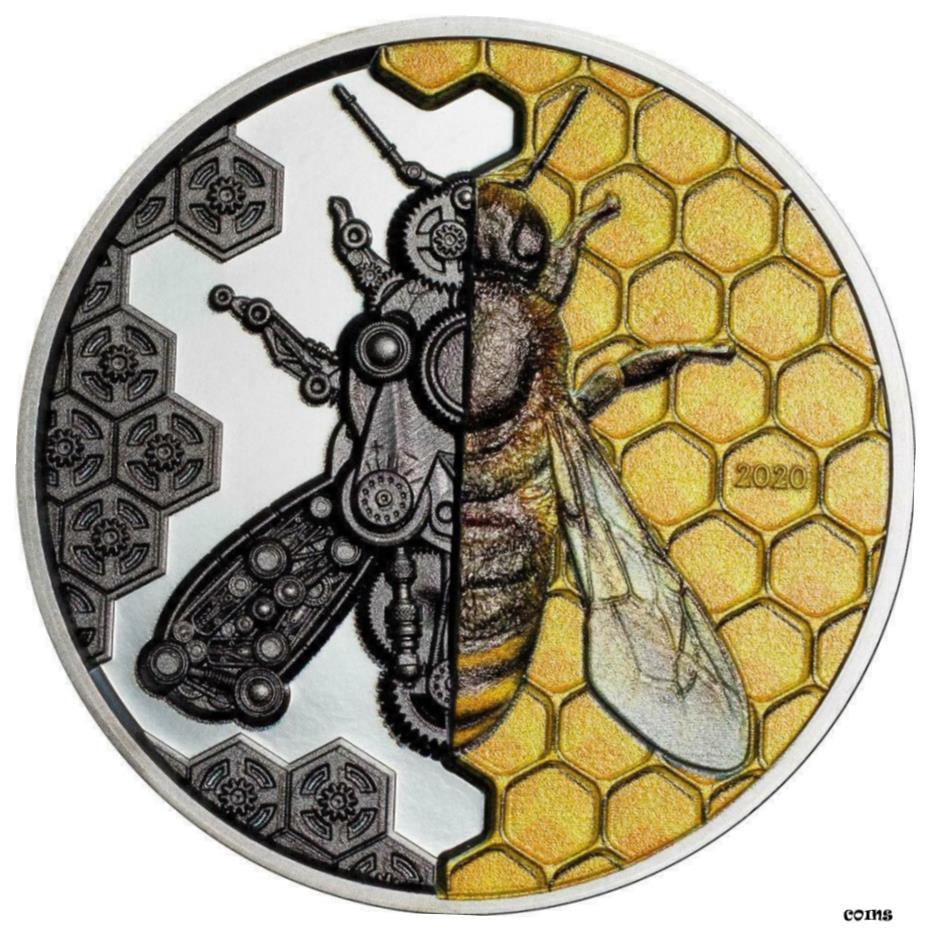  アンティークコイン コイン 金貨 銀貨  Mongolia 2020 2000Togrog MECHANICAL BEE Clockwork Evolution 3 Oz Silver Coin