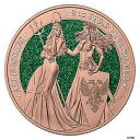 ゲルマニア 2019 10 マーク ブリタニア&ゲルマニア 金メッキ & グリーン ダイヤモンド 2オンス シルバー コインGermania 2019 10 Mark Britannia&Germania Gilded & Green Diamonds 2oz Silver Coin