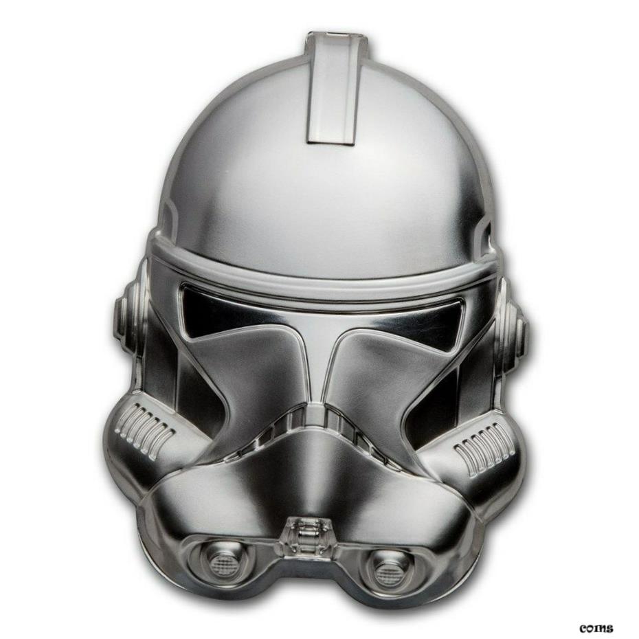 【極美品/品質保証書付】 アンティークコイン コイン 金貨 銀貨 送料無料 Niue - 2021-Star Wars Clone Trooper Helmet Ultra High Relief 2オンス- show original title
