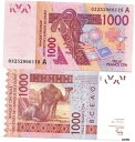 西アフリカ諸国、2003 年、1000 フラン CFA、P-115Aa、UNC 紙幣コートジボワールWest African States, 2003, 100...