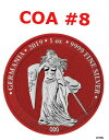 ゲルマニア 2019 スペース レッド ベリン WMF スペシャル 5 マーク 1オンス 純銀コイン COA #8GERMANIA 2019 Space Red Bellin WMF Special 5 Mark 1oz Pure Silver Coin COA #8