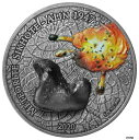 シコート・アリン隕石コイン、1オンス シルバー、5 Sedis ガーナ 2020Sicoat Alin Meteorite Coin, 1 oz Silver,...