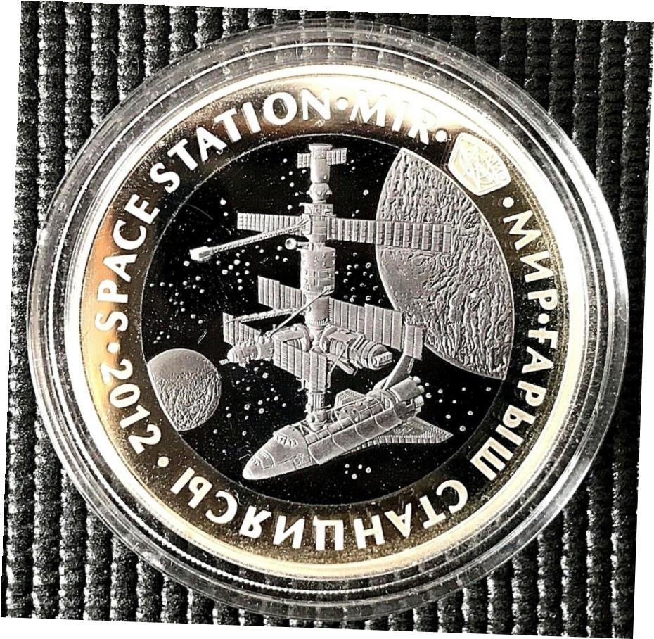  アンティークコイン コイン 金貨 銀貨  Kazakhstan 2012 500 tenge "SPACE STATION MIR" Tantalum Bi-color Ag Space coin