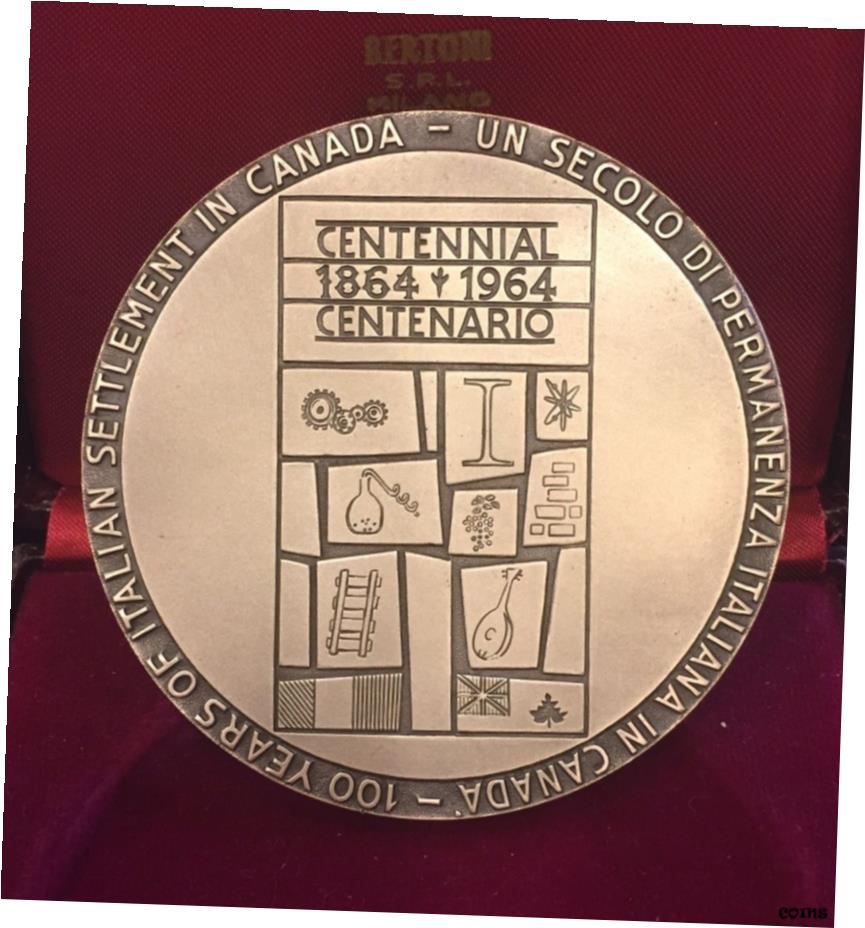 ڶ/ʼݾڽա ƥ    [̵] 100 Years of Italian Settlement in Canada Medal - Produced by Bertoni - Milano