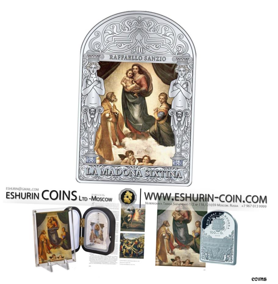 【極美品/品質保証書付】 アンティークコイン 硬貨 Andorra 2012 Madonna 500 Years Sistine Madonna by Raphael 1512/1513- show original title [送料無料] #oof-wr-6844-10