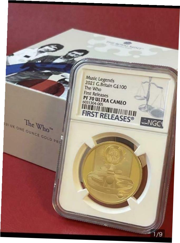 【極美品/品質保証書付】 アンティークコイン 硬貨 2021 Music Legend The Who ゴールド コイン ? 100 1oz PF70UC 初回リリース 限定 64個- show original title [送料無料] #oof-wr-6846-7