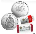 ロールスの 2017 カナダ 150 と紋章付き外衣 50 セント ハーフダラー コイン UNC のセットSet of 2017 Canada 150 and ...