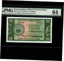 西サモア 10 シリング 1963 P-13a * PMG Unc 64 * ボート *Western Samoa 10 Shillings 1963 P-13a * PMG Unc 64 * Boat *(3)