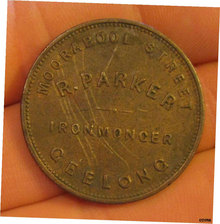  アンティークコイン コイン 金貨 銀貨  オーストラリア - 1860-79 Penny Token-Parker 、 Geelong- show original title