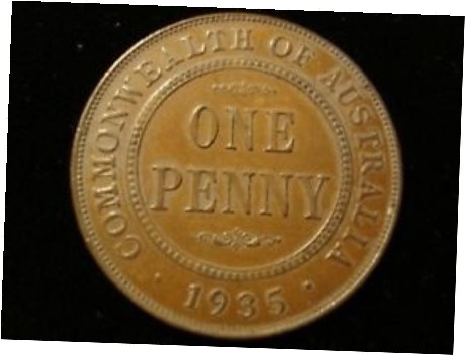 【極美品/品質保証書付】 アンティークコイン コイン 金貨 銀貨 送料無料 Australian 1935 Penny 8 Pearls B10