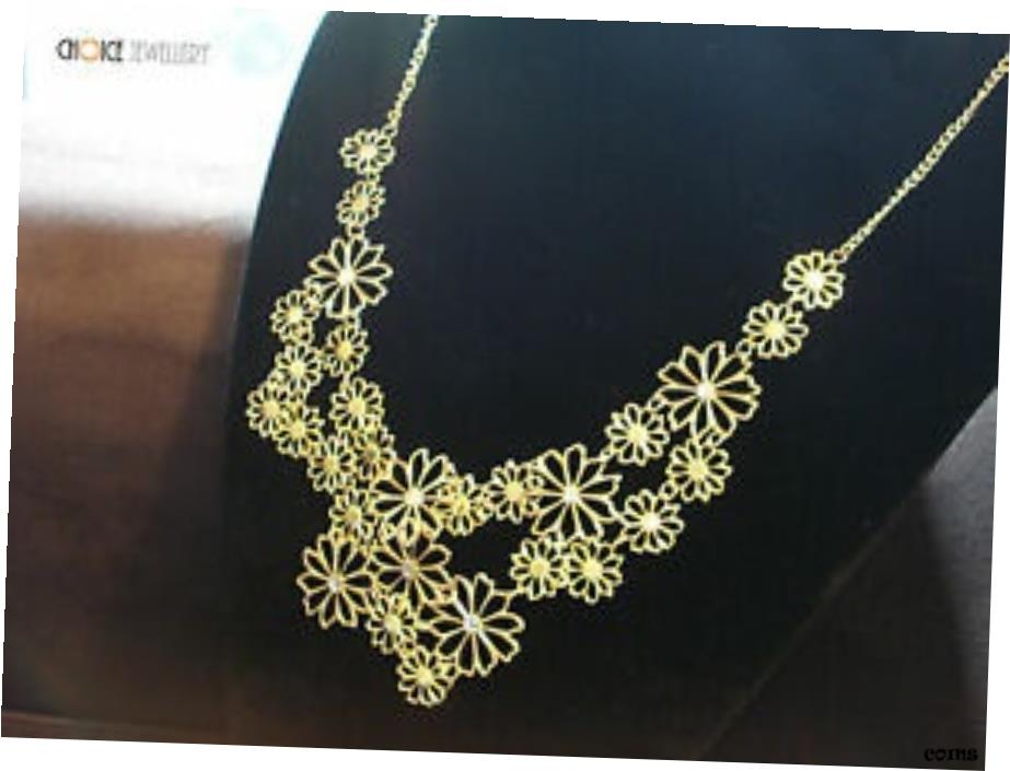 【極美品/品質保証書付】 アンティークコイン コイン 金貨 銀貨 [送料無料] Fashion Flower Pendant Brass Gold Colour Necklace