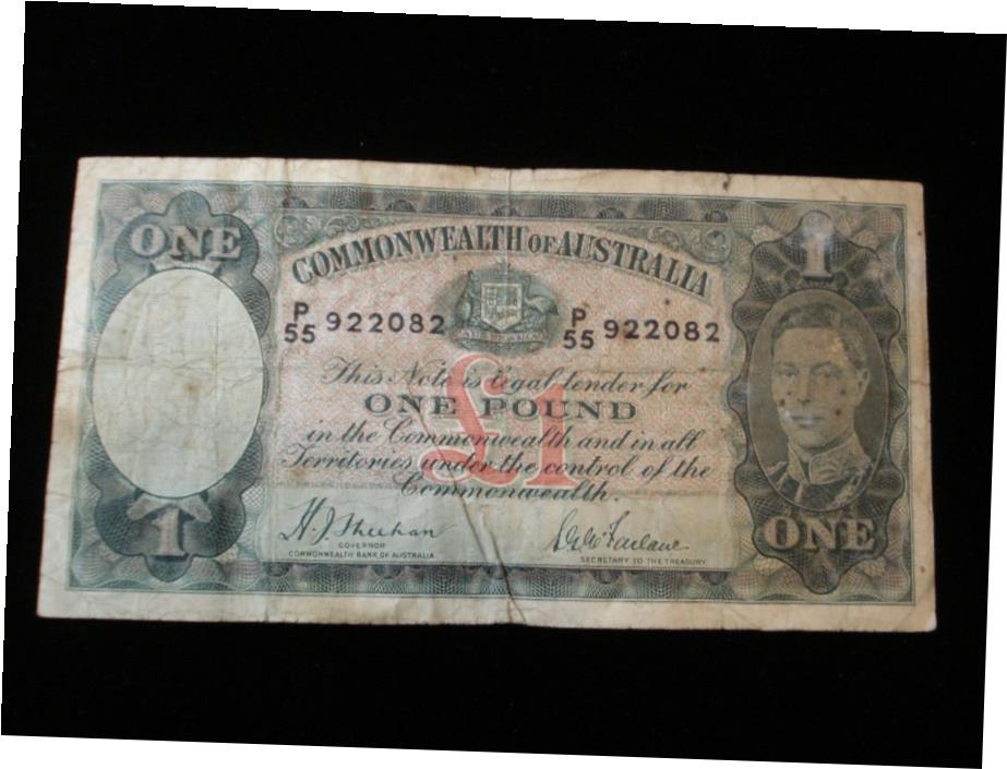 ڶ/ʼݾڽա ƥ    [̵] 1938 Australian One Pound Note Sheehan / McFarlane #KD