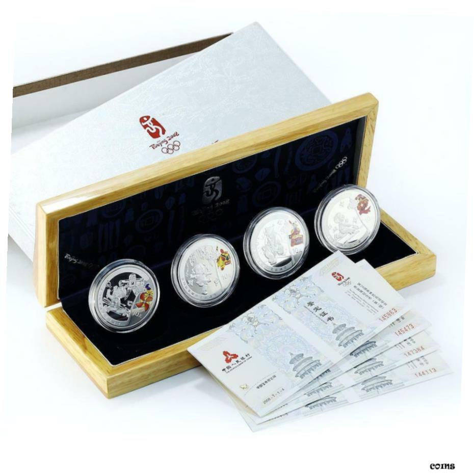 ڶ/ʼݾڽա ƥ    [̵] China set of 4 coins Games of XXIX Olympiad Series I silver 2008