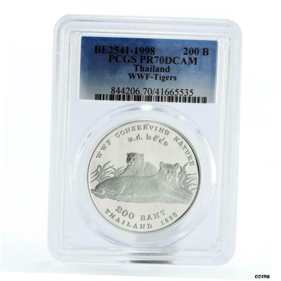 ץʡɥ꥽㤨֡ڶ/ʼݾڽա ƥ    [̵] Thailand 200 baht WWF Conserving Nature series Tigers PR70 PCGS silver coin 1998פβǤʤ553,000ߤˤʤޤ