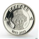  アンティークコイン コイン 金貨 銀貨  Macedonia 100 denari Pitu Guli revolutionary proof silver coin 2003