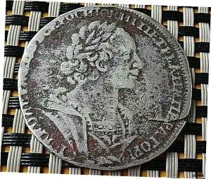 ロシア帝国-銀 1 ルーブル 1724 ピョートル 1 世 偉大なる 1682 〜 1725 年 AD 非常に珍しいRussian Empire-Silver 1 ruble 1724 Peter I THE GREAT 1682-1725 AD Very Rare