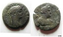 ZURQIEH-as9819-レア: エジプト ネロのアレクサンドリア (西暦 54 〜 68 年)。 AE裾ZURQIEH-as9819-Rare: Alexandria of Egypt Nero (54-68 AD). AE hem|詳細画像